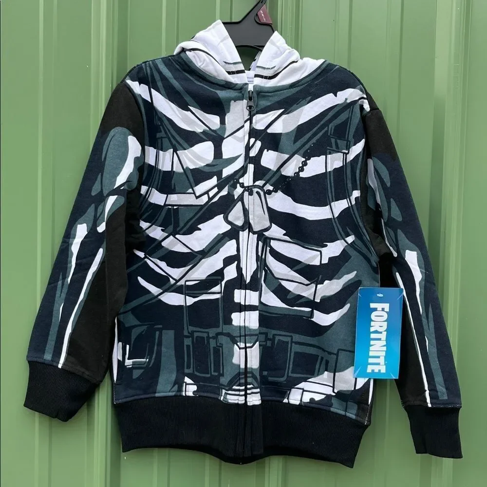 Boys Shirts Zip Hoodie Jacket & Cargo Pants 5-Piece Set Size S